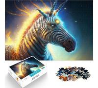 Puzzle da 1000 pezzi per adulti Zebra dello spazio cosmico giocattoli educativi per l'apprendimento Lista dei desideri con Babbo Natale 75x50cm