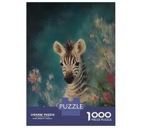 Puzzle Da 1000 Pezzi Per Adulti Zebra Portrait in Bloom Puzzle Per Adulti Gioco Rompicapo Per Divertimento in Famiglia Regali Di Natale E Compleanno 70x50cm/1000pcs