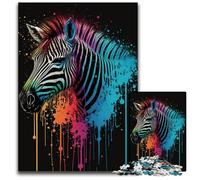 Puzzle da 1000 pezzi per adulti Zebra Puzzle colorati e impegnativi Regalo perfetto per la festa della mamma, compleanni, Natale 50x75CM/19,68x29,52 pollici