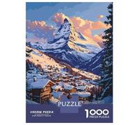 Puzzle Da 1000 Pezzi Per Adulti Zermatt Switzerland Mountain View Puzzle Per Adulti Giochi Rilassanti Vacanza A Casa Passatempo Difficile E Stimolante 38x26cm/1000pcs