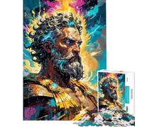 Puzzle da 1000 pezzi per adulti Zeus︰ Re del Monte Olimpo - Giocattolo puzzle da parete - Un'opera d'arte - Ideale come regalo per tutta la famiglia (Dimensioni 38x52cm)