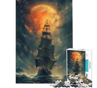 Puzzle da 1000 pezzi per adultiAvventure con la nave pirata Gioco impegnativo e antistress educativo adatto a partire dai 14 anni (38x26cm)