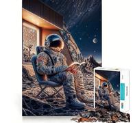 Puzzle da 1000 pezzi per amanti dei libri,astronauti su Marte,con disegni accuratamente ritagliati,gioco di logica,facile da giocare,regalo divertente per compleanno 50x75cm