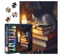 Puzzle da 1000 pezzi per gattini adulti - Jigsaw Puzzles 1000 pezzi, puzzle difficili da sfidare gatto e libri (70 x 50 cm), Family Game Night & Home Decor (serie Animals)
