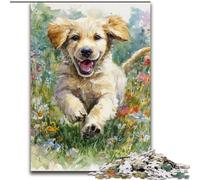 Puzzle da 1000 pezzi per Golden Retriever, puzzle per bambini da 1000 pezzi, gioco interattivo per famiglie, rompicapo, giocattolo educativo (dimensioni 50x75cm)