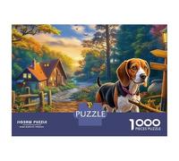 Puzzle da 1000 pezzi per il potenziamento cognitivo del Beagle, carta di alta qualità, giocattolo per adulti, puzzle per passeggiate nel bosco e adolescenti, regalo perfetto, 70x50 cm/1000 pezzi