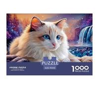 Puzzle da 1000 pezzi per il potenziamento cognitivo del gatto, carta di alta qualità, giocattolo educativo per adulti, simpatici puzzle di animali domestici e adolescenti, 70x50 cm/1000 pezzi
