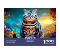 Puzzle da 1000 pezzi per il potenziamento cognitivo del gatto, carta di alta qualità, giocattolo educativo per adulti, simpatici puzzle di animali domestici e adolescenti, 70x50 cm/1000 pezzi