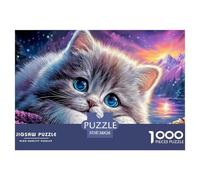Puzzle da 1000 pezzi per il potenziamento cognitivo del gatto, carta di alta qualità, giocattolo educativo per adulti, simpatici puzzle per animali domestici e adolescenti, 38x26 cm/1000 pezzi