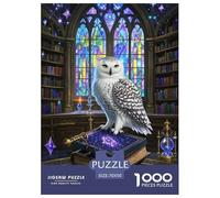 Puzzle da 1000 pezzi, per la biblioteca magica, per alleviare lo stress, 100% cartone riciclato, per adulti e bambini, 70 x 50 cm, 1000 pezzi