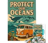Puzzle da 1000 pezzi per la Giornata della Terra Proteggiamo i nostri oceani sfida di intelligenza giocattolo avvincente giochi per famiglie adatto alle coppie opera d'arte regalo (dimensioni 50x75cm)