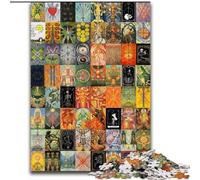 Puzzle da 1000 pezzi per l'arte dei tarocchi, gioco interattivo per famiglie, decorazione fai da te per la casa, rompicapo stimolante (dimensioni 50x75cm)