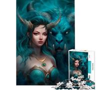 Puzzle da 1000 pezzi per ragazze adolescenti con tema "Bestia e Ragazza" un gioco avvincente per coltivare la pazienza e rilassarsi ideale per allenare la velocità manuale e come regalo (50x75cm)