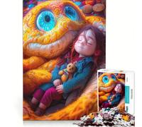 Puzzle da 1000 pezzi per ragazze adolescenti, raffigurante una creatura pelosa che dorme, un gioco rompicapo, una decorazione perfetta, ogni pezzo è unico 38x52cm