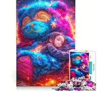 Puzzle da 1000 pezzi per ragazze adolescenti raffigurante una ragazza che dorme con un orsacchiotto gigante Gioco pratico ideale per passare il tempo durante le vacanze unico per compleanno