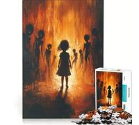 Puzzle da 1000 pezzi per ragazze adolescenti, raffigurante un'ombra che si fa avanti Un gioco pratico, divertente e spiritoso, ideale come regalo di compleanno o per occasioni speciali 38x26cm
