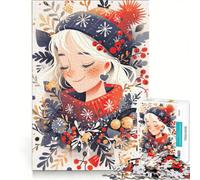 Puzzle da 1000 pezzi per ragazze adolescenti tema inverno e Natale gioco pratico ideale per passare il tempo durante le vacanze compleanno e Natale 50x75cm