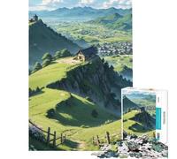Puzzle da 1000 pezzi per ragazzi "A Long Way to The Village" gioco intellettuale gioco impossibile regalo perfetto per donne e uomini (dimensioni 38x26cm)