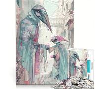 Puzzle da 1000 pezzi per ragazzi a tema "La peste" giochi per tutta la famiglia per migliorare la memoria con poster e foglio di curiosità abbinati 50x75cm