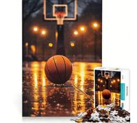 Puzzle da 1000 pezzi per ragazzi, a tema nostalgia del basket, ideale per giochi in famiglia, per migliorare la memoria, con poster e foglio di curiosità abbinati 38x26cm