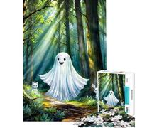 Puzzle da 1000 pezzi per ragazzi adatto ai fantasmi della foresta gioco antistress analisi e logica stimolante da completare (dimensioni 38x26cm)