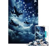 Puzzle da 1000 pezzi per ragazzi aerei militari in volo gioco stimolante giocattolo educativo un'opera d'arte un regalo perfetto (dimensioni 75x50cm)