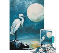 Puzzle da 1000 pezzi per ragazzi airone sulla roccia giocattolo educativo rilassante attività per la famiglia regalo per donne e uomini (dimensioni 50x75cm)
