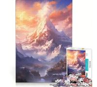 Puzzle da 1000 pezzi per ragazzi, Alba sulla vetta, giochi rilassanti, attività divertenti da fare a casa, ottimo regalo per gli appassionati di videogiochi 38x52cm