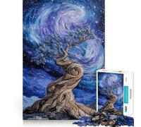 Puzzle da 1000 pezzi per ragazzi, albero contorto sotto la galassia, gioco a incastro, concentrazione, divertimento, svago, tempo libero, decorazione natalizia da parete (50x75cm)