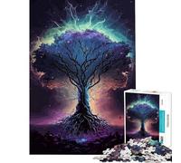 Puzzle da 1000 pezzi per ragazzi Albero Cosmico della Vita attività divertenti da fare in casa decorazione perfetta gioco rompicapo adatto a persone dai 14 anni in su (38x26cm)