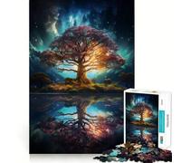 Puzzle da 1000 pezzi per ragazzi, Albero della Vita, disegno dai bordi precisi, allenamento mentale, gioco divertente e tranquillo, regalo di compleanno (38x52cm)
