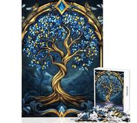 Puzzle da 1000 pezzi per ragazzi Albero della Vita Dorato giochi rilassanti attività per la famiglia giocattoli antistress rafforza l'amore tra le coppie (38x26cm)