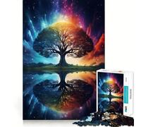 Puzzle da 1000 pezzi per ragazzi Albero della Vita, Galassia Cosmica, Taglio netto, Gioco cognitivo divertente, Gioco per il tempo libero, Decorazione natalizia per la casa (50x75cm)