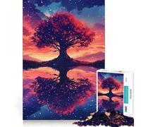 Puzzle da 1000 pezzi per ragazzi, Albero della Vita, Riflessione, Bordo Preciso, Arte, Allenamento Mentale, Gioco Divertente e Tranquillo, Regalo di Compleanno (50x75cm)