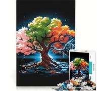 Puzzle da 1000 pezzi per ragazzi, Albero delle Quattro Stagioni, Giochi Educativi, Composizioni di Modelli, Collezione d'Artisti, Belle Arti 38X26CM