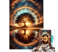 Puzzle da 1000 pezzi per ragazzi albero etereo portale aiuta ad allenare il cervello analisi e logica gioco divertente per ragazzi dai 14 anni in su (38x26cm)