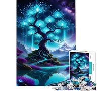 Puzzle da 1000 pezzi per ragazzi albero luminoso in un mondo fantasy gioco per famiglie sfida per l'intelligenza giocattolo avvincente opera d'arte regalo attività per famiglie (dimensioni 38x26cm)