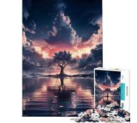 Puzzle da 1000 pezzi per ragazzi: Albero misterioso al crepuscolo sfida educativa ideale per le vacanze a casa giochi rilassanti per ragazzi dai 14 anni in su (38x52cm)