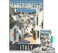 Puzzle da 1000 pezzi per ragazzi Alberobello's Trulli Magic, gioco educativo, attività divertenti da fare in casa, per rafforzare l'amore tra le coppie 38x26cm