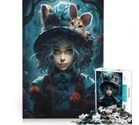 Puzzle da 1000 pezzi per ragazzi: Alice nel Paese delle Meraviglie con il cappello da coniglio, gioco educativo, gara di velocità manuale, gioco di sfida unico 38x52cm