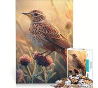 Puzzle da 1000 pezzi per ragazzi allodola in un campo dorato gioco rilassante sfida impegnativa collezione d'artista belle arti 50x75cm