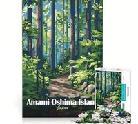 Puzzle da 1000 pezzi per ragazzi, Amami, Isola di Oshima, Sentiero nella Foresta, Gioco per famiglie, Divertente e spiritoso, Adatto come decorazione da scrivania 38x52cm