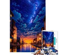 Puzzle da 1000 pezzi per ragazzi ambientato in una campagna giapponese ideale per notti tranquille Puzzle antistress stimolante per l'analisi e la logica Dimensioni 50x75cm