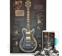 Puzzle da 1000 pezzi per ragazzi: anatomia della chitarra elettrica, gioco educativo, sfida impegnativa, regalo di compleanno e unico 38x52cm
