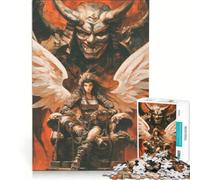 Puzzle da 1000 pezzi per ragazzi: angeli, demoni e samurai, giochi rilassanti, antistress, da aggiungere alla lista dei desideri con Babbo Natale 38x26cm