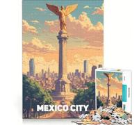 Puzzle da 1000 pezzi per ragazzi, Angelo dell'Indipendenza, Città del Messico, gioco educativo, attività divertenti da fare in casa, per rafforzare l'amore tra le coppie 38x52cm