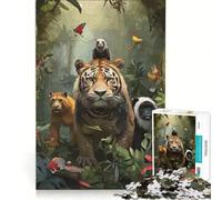 Puzzle da 1000 pezzi per ragazzi, animali della giungla, gioco per famiglie, regalo di compleanno, regalo di viaggio 50x75cm