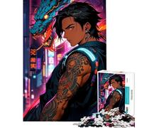 Puzzle da 1000 pezzi per ragazzi anime cyberpunk cyborg puzzle da 1000 pezzi decorazione per la casa giocattolo arte da parete regalo di compleanno e unico (38x26cm)