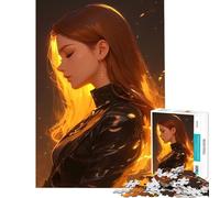 Puzzle da 1000 pezzi per ragazzi anime Regina del Fuoco giocattolo educativo per l'apprendimento gioco che migliora la memoria regalo di compleanno (dimensioni 38x52cm)