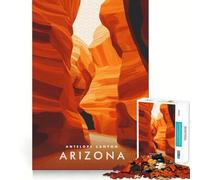 Puzzle da 1000 pezzi per ragazzi,Antelope Canyon Arizona,con bordi precisi,giocattolo per l'allenamento cerebrale,gioco rilassante,decorazione natalizia (50x75cm)